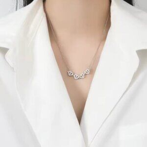 4 Leaf Clover Infinity Necklace 925 Sterling Silver